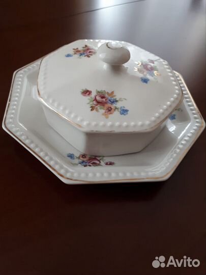 Масленка фарфор винтаж