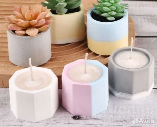 Силиконовая форма подсвечник кашпо