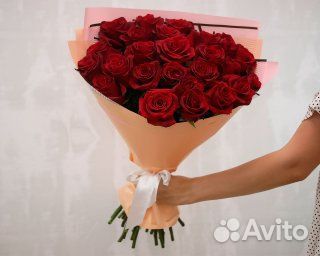 Букет из 21 красной розы 40-50см (Эквадор) premium