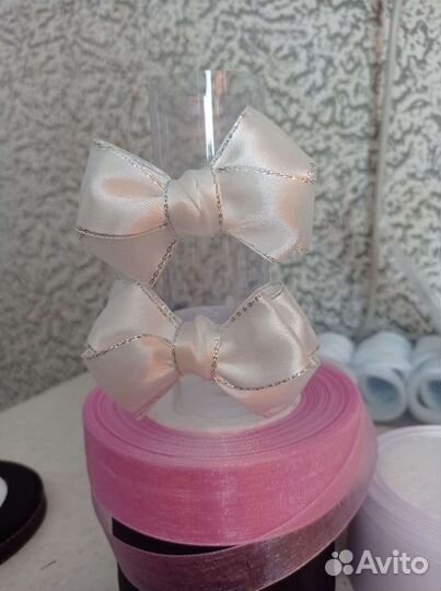 Банты белые на резинке