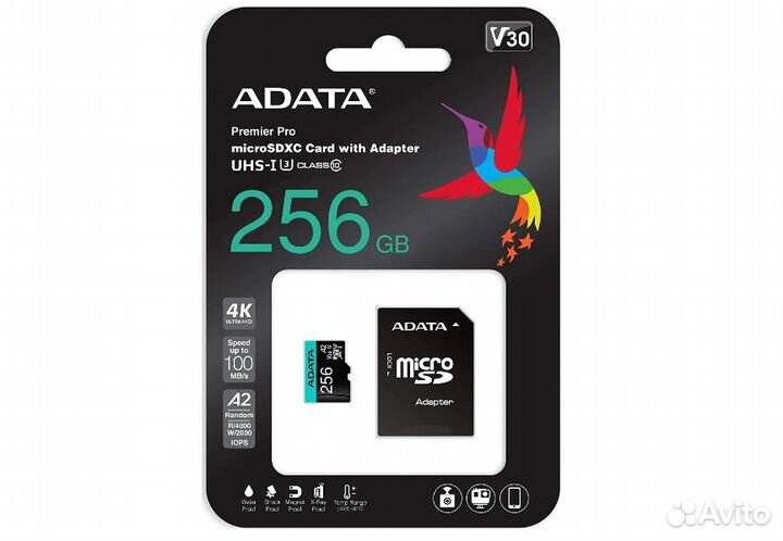 Карта памяти 256 Гб adata Premier Pro microSD