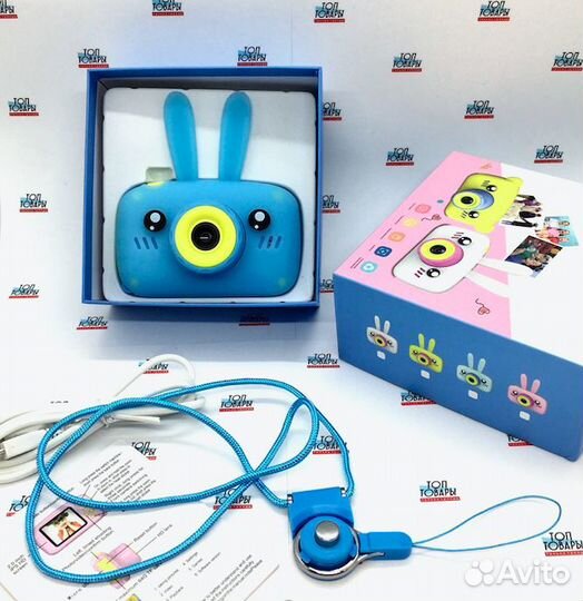 Фотоаппарат детский цифровой ZooKids Голубой зайка