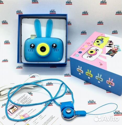 Фотоаппарат детский цифровой ZooKids Голубой зайка
