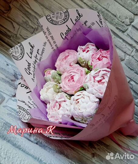 Сладкий букет из зефира