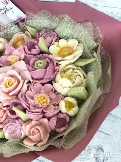 Зефирные цветы на 1 сентября букет