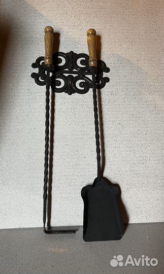 Кочерга,совок набор для камина