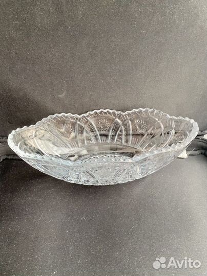 Хрусталь. Ваза овальная