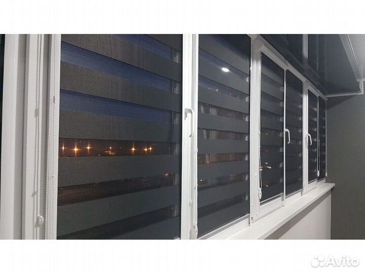 Рулонные шторы день ночь зебра H61944-Т35424