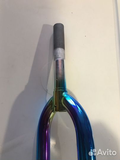 Вилка для BMX неохром