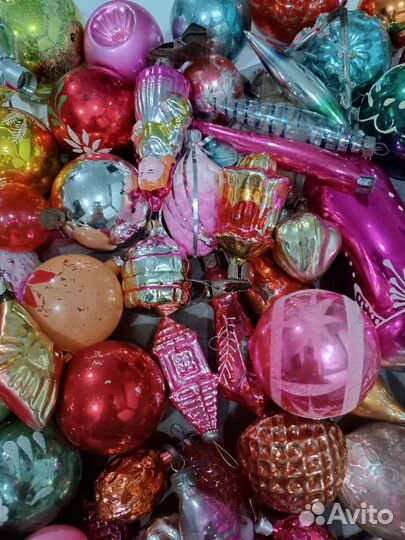 Елочные игрушки СССР и ГДР одним лотом