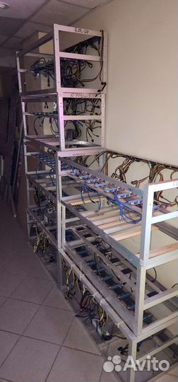 Корпус + рейзера + бп для 8 карт под риг