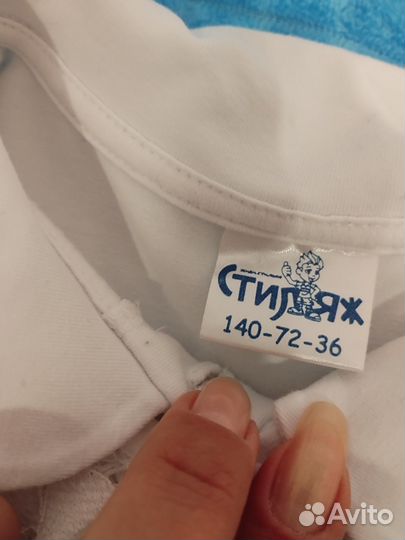 Блузка белая 140 состояние новой