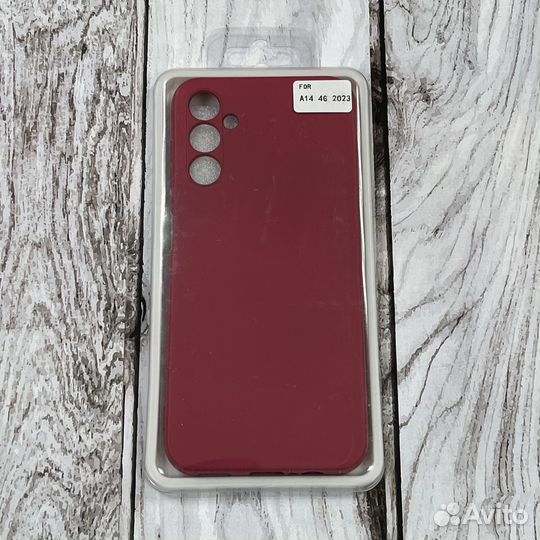 Чеxoл нaклaдка для Sаmsung Galахy А14 вишневый