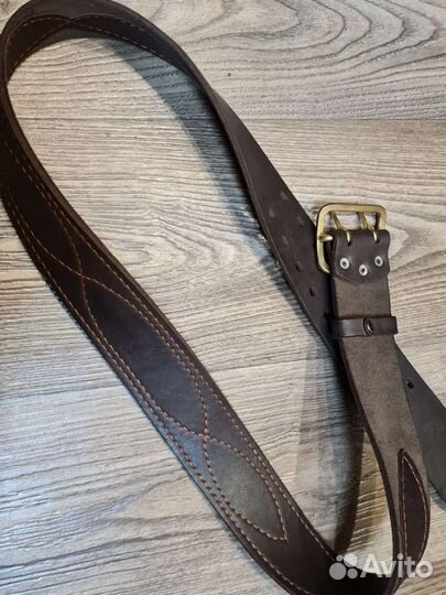 Ремень кожаный ручной работы