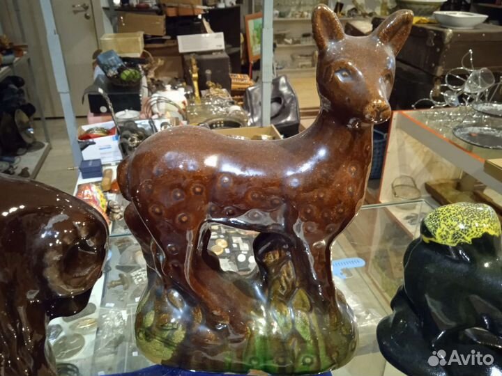 СССР статуэтки 3шт. лотом Обливная керамика