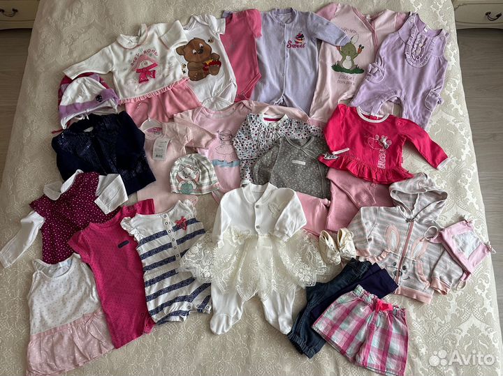 Пакет одежды для девочки 56-68