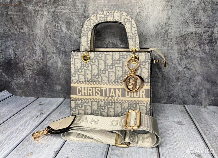 Сумка Christian Dior женская Светло - Серая