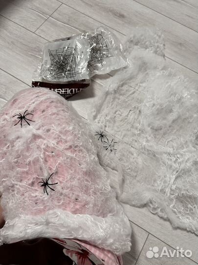 Паутина белая декоративная