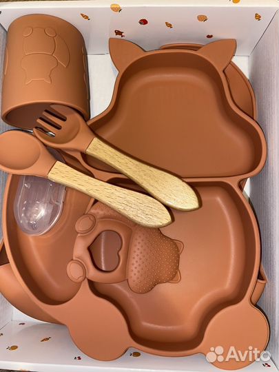 Набор детской силиконовой посуды