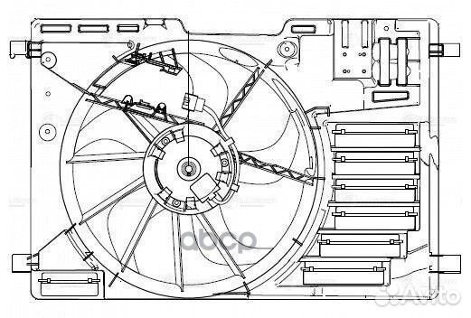 Вентилятор радиатора ford kuga II 13- (с кожухо