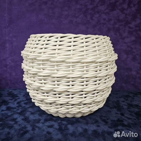 Кашпо уличное из ротанга 12 л