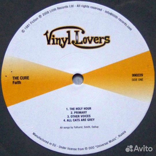 Виниловая пластинка cure THE - faith (grey LP)