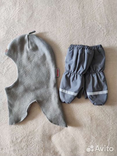 Шапка шлем демисезон, краги