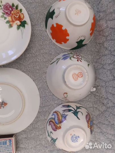 Пиалы и блюдца времен СССР