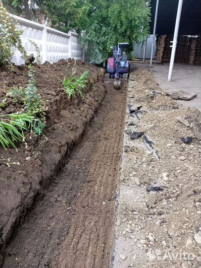 Мини-экскаватор, экскаватор кубовик, земляные рабо