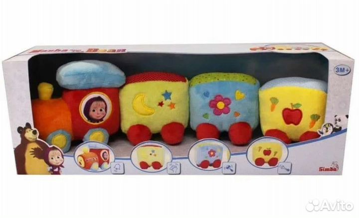 Паровозик плюшевый Simba Маша и Медведь