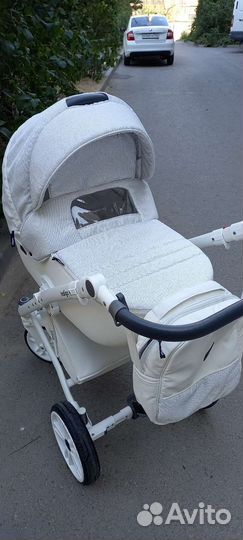 Детская коляска Indigo комбинированная эко-кожа