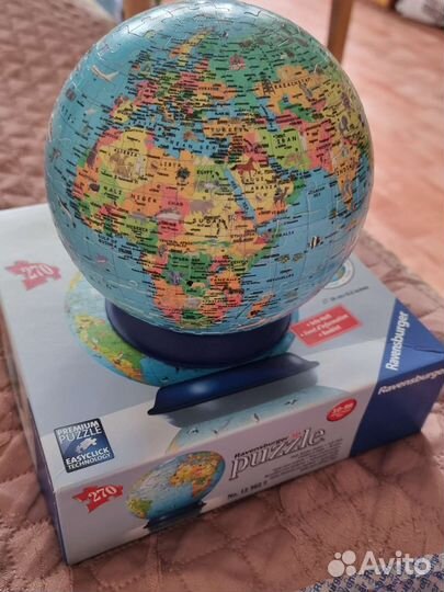 Глобус паззл 3D
