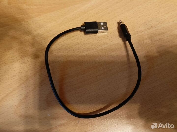 Кабель USB type C 30 см короткий черный