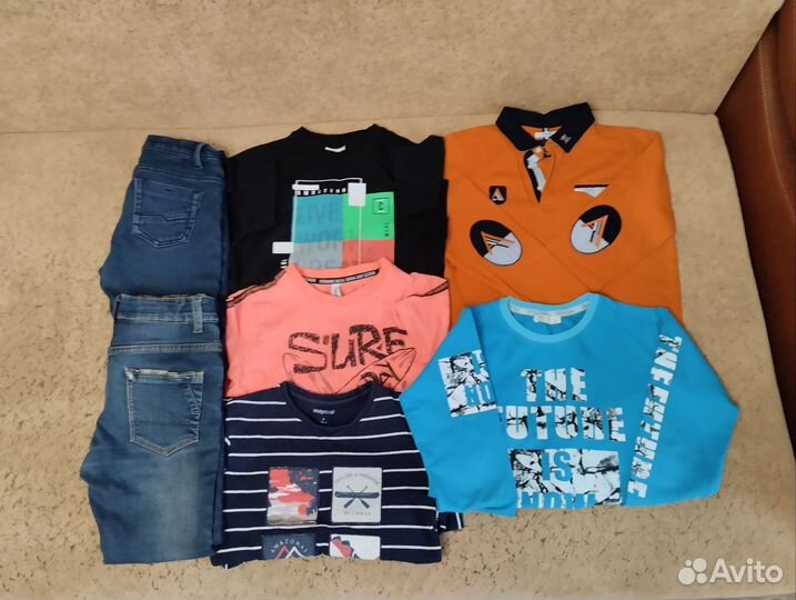 Фирменные вещи 134 на мальчика пакетом