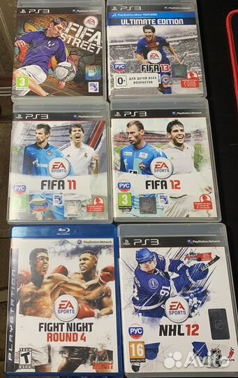 Диски на ps3 FIFA, NHL + lego бетмен + бокс