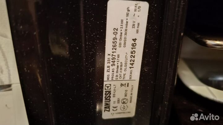 Газовый духовой шкаф zanussi