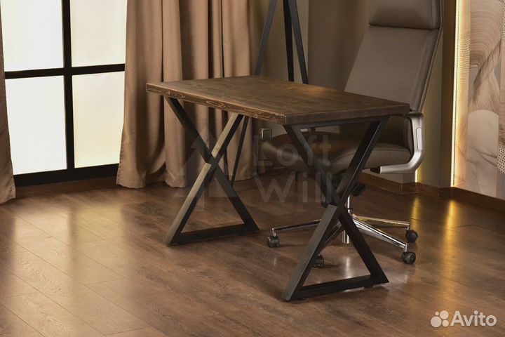 Компьютерный стол в стиле лофт. Доставка