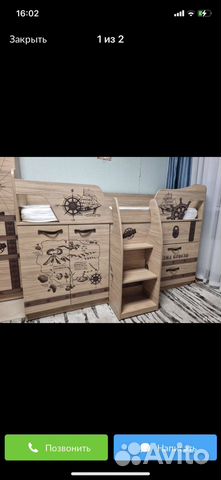 Кровать чердак корсар + комод