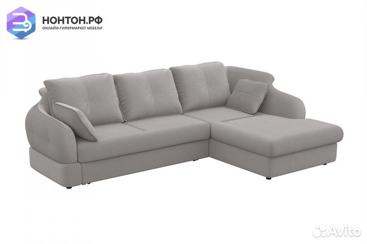 Диван угловой дельфин Вега-Элит серый