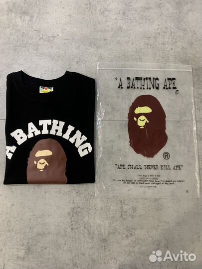 Футболка bape college tee черная