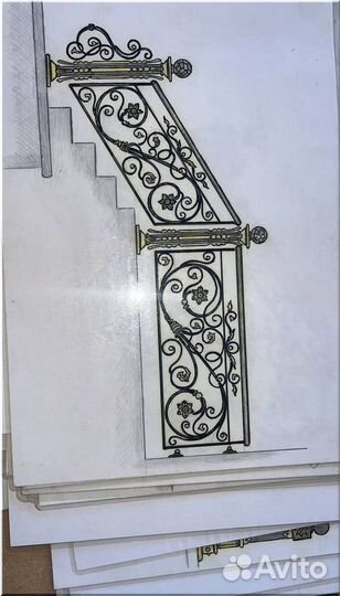 Кованые перила для лестниц