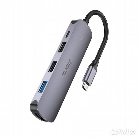 Type-C хаб 5в1 (USB-C + 2xUSB2.0 + USB3.0 + hdmi)