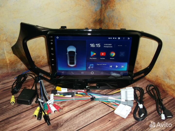 Магнитола LADA Vesta Android GPS Yandex WiFi