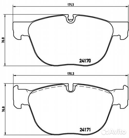 Колодки тормозные дисковые передн. BMW X4 (F26) 05