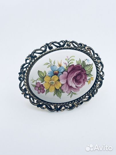 Брошь винтажная букет Деколь 1970е