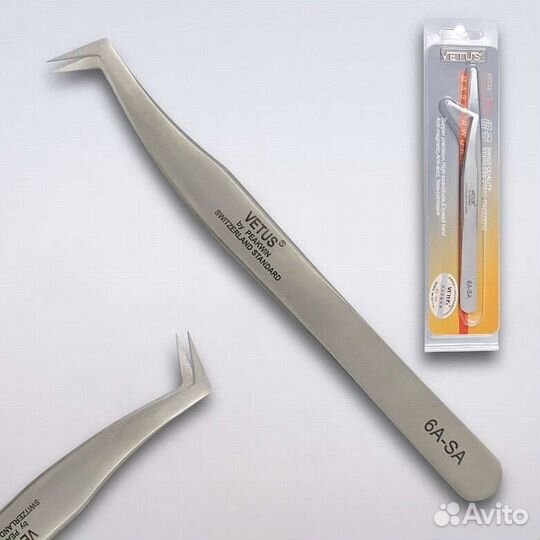 Пинцет для ресниц топорик vetus