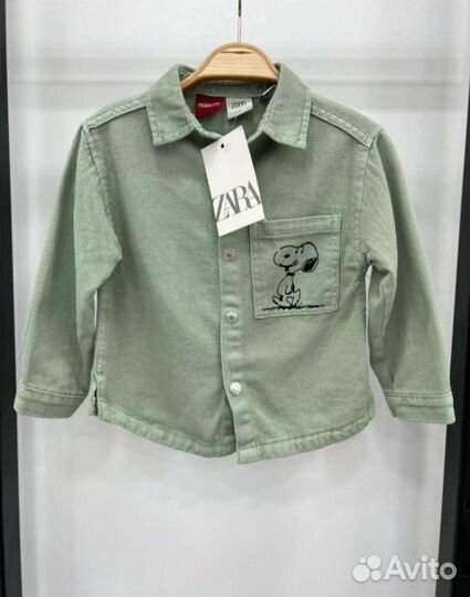 Джинсовая рубашка zara 116