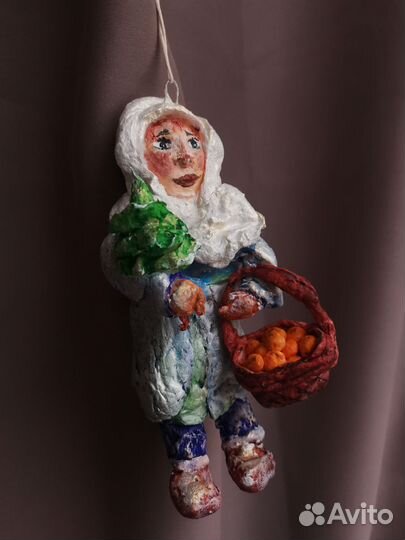 Ватные елочные игрушки