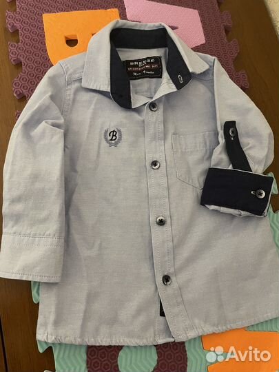 Комплект рубашка, брюки, бабочка для мальчика 74