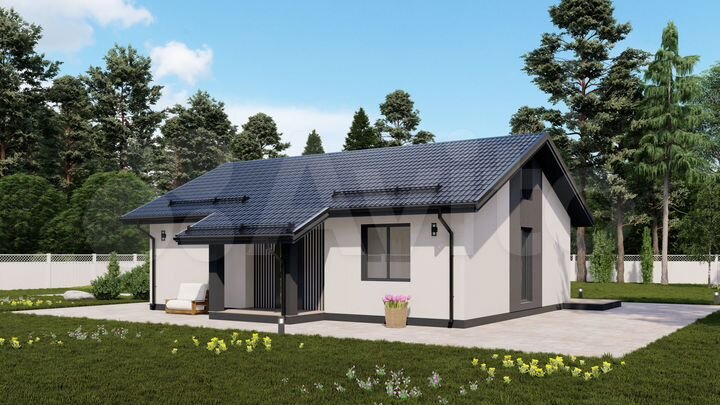 Дом 90 м² на участке 7 сот.